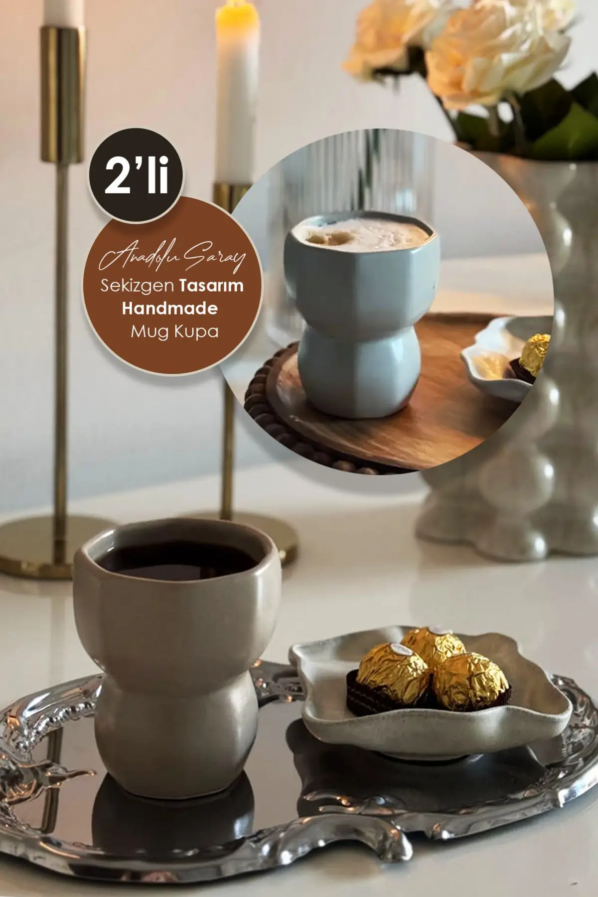 2 Adet El Yapımı Seramik Bej Sekizgen Tasarım Handmade Mug Kupa Sekizgen Tasarım Mug Kupa Fincan 2 Adet El Yapımı Seramik Bej Sekizgen Tasarım Handmade Mug Kupa Sekizgen Tasarım Mug Kupa Fincan