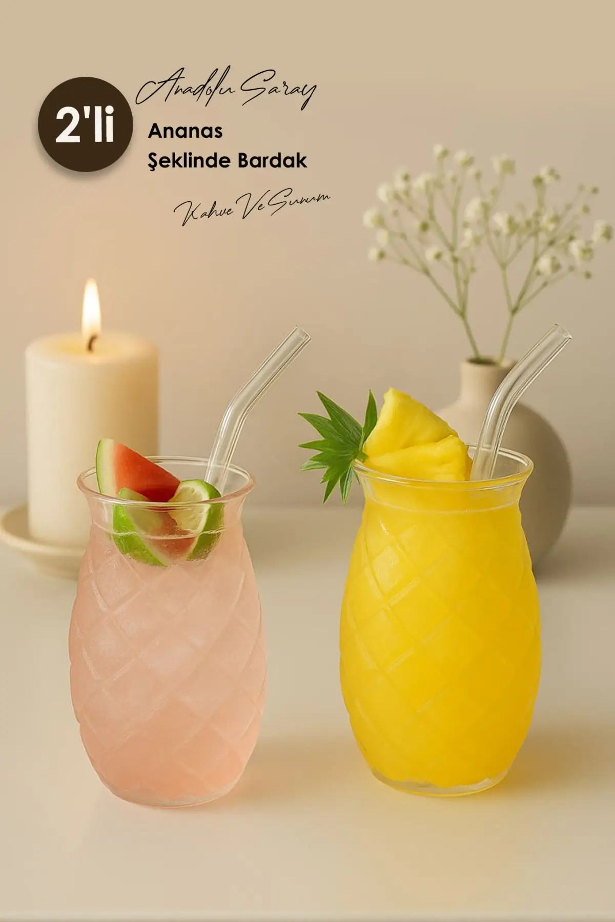 2 ADET Isıya Dayanıklı Borosilikat Ananas Şeklinde Bardak | Kahve Sunum Ve Kokteyl Bardağı 2 ADET Isıya Dayanıklı Borosilikat Ananas Şeklinde Bardak | Kahve Sunum Ve Kokteyl Bardağı
