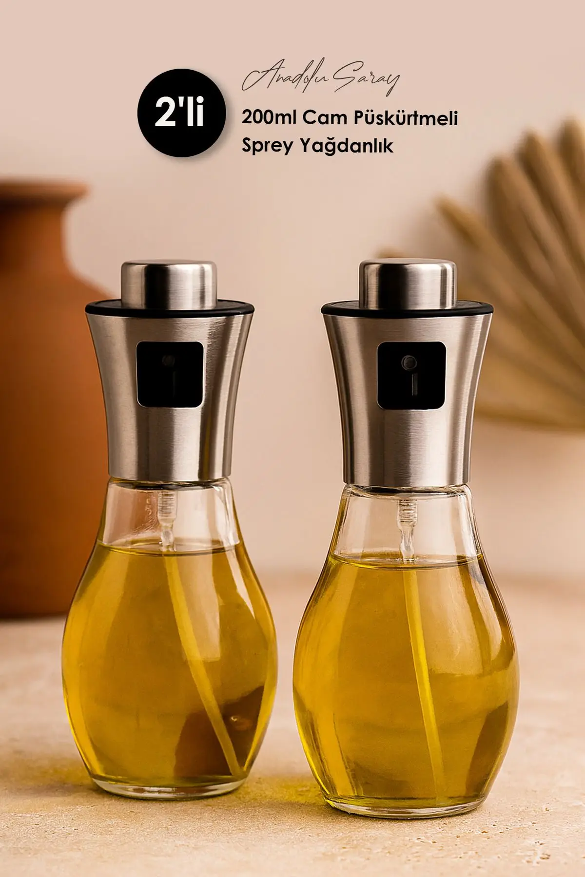 2 ADET Pratik 200ml Cam Püskürtmeli Sprey Yağdanlık Püskürtmeli Yağ Sirke Şişesi Sprey Püskürtücü 2 ADET Pratik 200ml Cam Püskürtmeli Sprey Yağdanlık Püskürtmeli Yağ Sirke Şişesi Sprey Püskürtücü