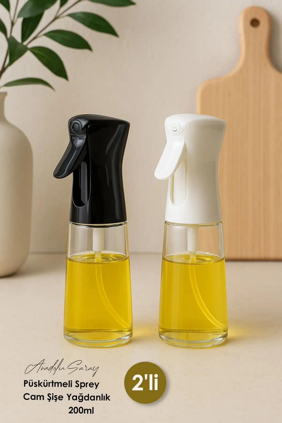 2 ADET Pratik Püskürtmeli Sprey Cam Şişe Zeytinyağı Sirke Yağ Püskürtücü Yağdanlık 200ml 2 ADET Pratik Püskürtmeli Sprey Cam Şişe Zeytinyağı Sirke Yağ Püskürtücü Yağdanlık 200ml