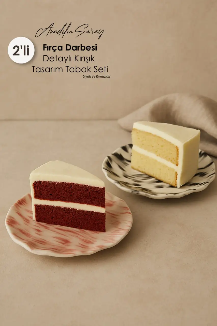 2 ADET Seramik Fırça Detaylı Kırışık Tasarım Handmade Pasta Yemek Sunum Tabağı Tatlı Kahvaltı Tabağı 2 ADET Seramik Fırça Detaylı Kırışık Tasarım Handmade Pasta Yemek Sunum Tabağı Tatlı Kahvaltı Tabağı