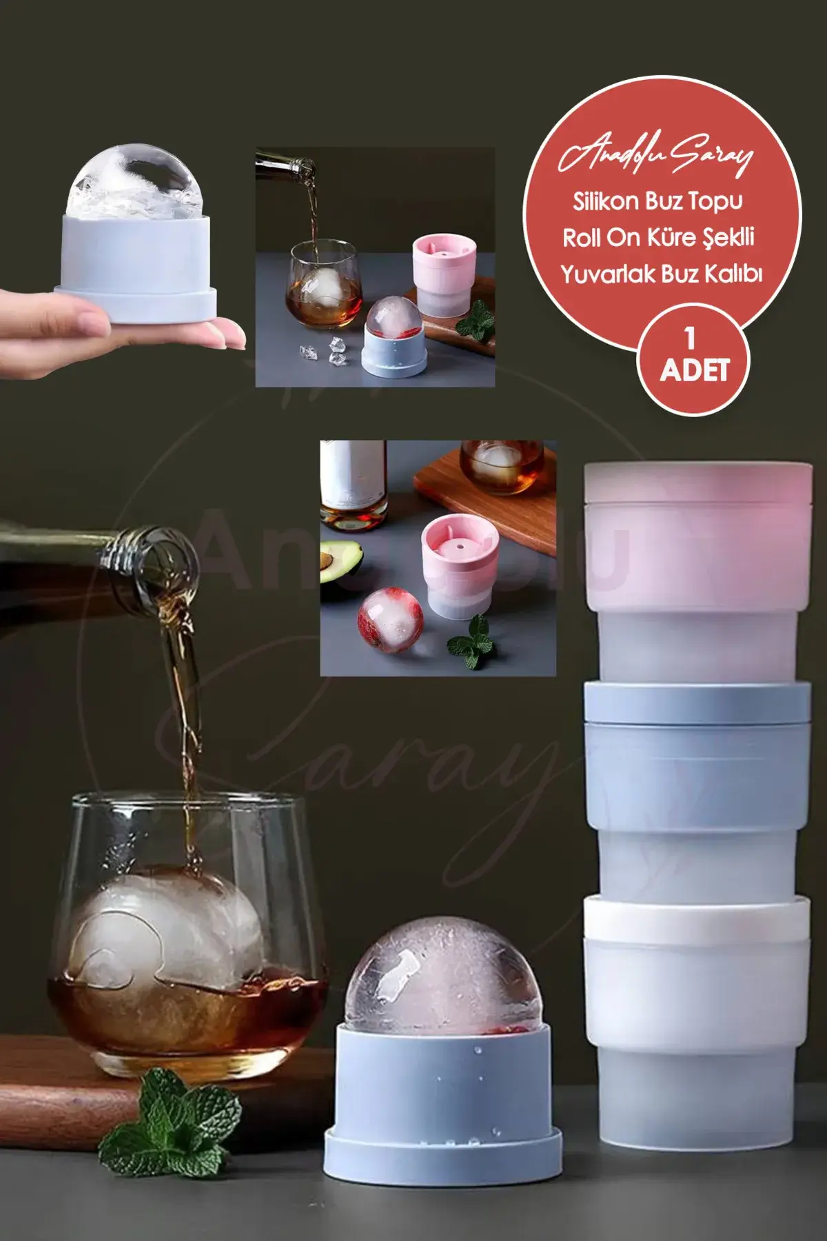Pratik Silikon Buz Topu Roll-on Küre Şeklinde Kokteyl Sunum Buz Kalıbı Yuvarlak Buz Kalıbı Pratik Silikon Buz Topu Roll-on Küre Şeklinde Kokteyl Sunum Buz Kalıbı Yuvarlak Buz Kalıbı