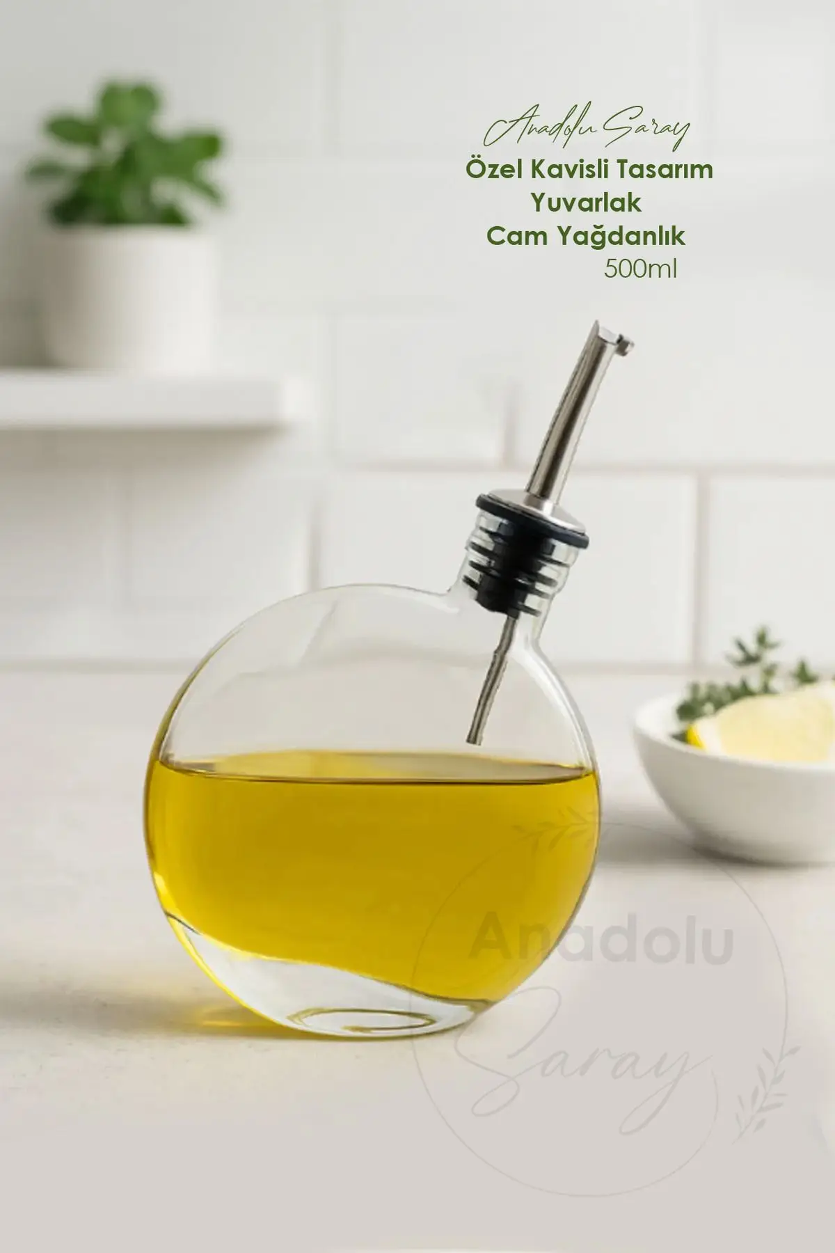 Kavisli Tasarım Cam Yağdanlık Yağlık Şişesi Sızdırmaz Cam Şişe Mutfak Yağlık Sirkelik Sosluk 500ml Kavisli Tasarım Cam Yağdanlık Yağlık Şişesi Sızdırmaz Cam Şişe Mutfak Yağlık Sirkelik Sosluk 500ml