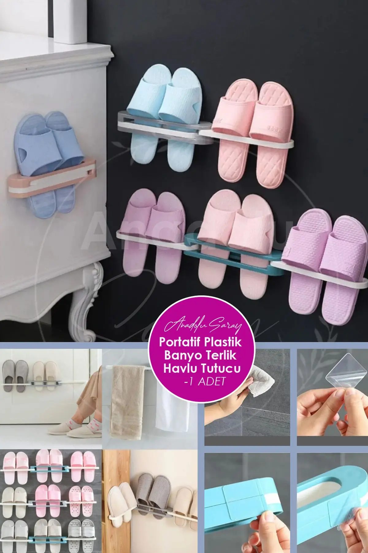Kendinden Yapışkanlı Banyo Terlik Havlu Tutucu Pratik Kapı Arkası Duvara Yapıştırmalı Ayakkabı Kendinden Yapışkanlı Banyo Terlik Havlu Tutucu Pratik Kapı Arkası Duvara Yapıştırmalı Ayakkabı