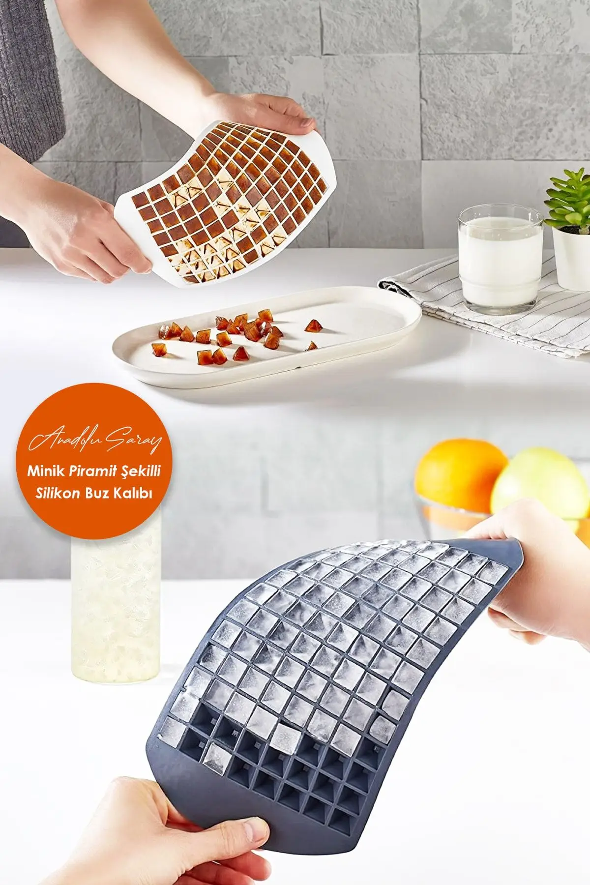 Minik Piramit Şekilli Silikon Buz Kalıbı Mini Buz Kalıbı | Piramit Mini Silikon Buz Kalıbı - 1 Adet Minik Piramit Şekilli Silikon Buz Kalıbı Mini Buz Kalıbı | Piramit Mini Silikon Buz Kalıbı - 1 Adet