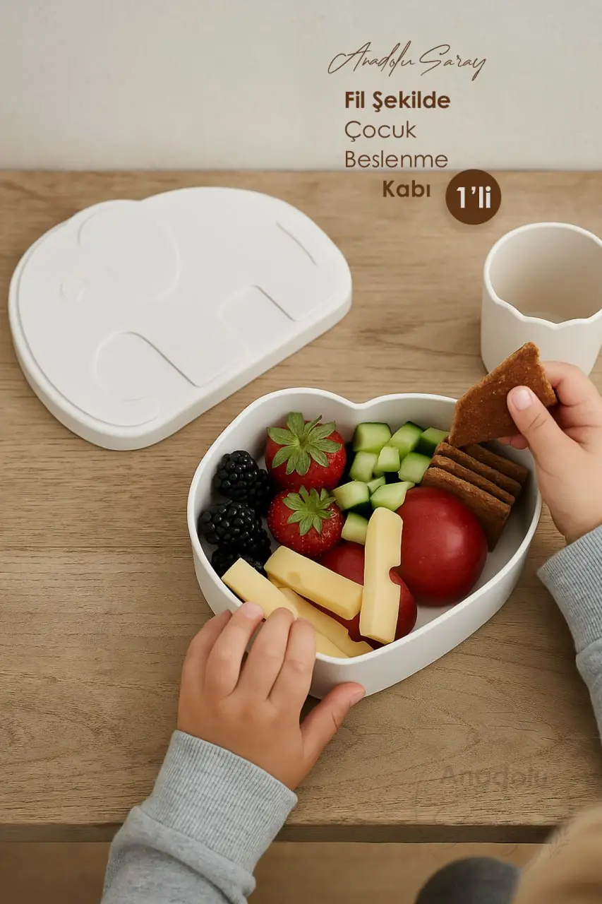 Minimalist Fil Şeklinde Beslenme Kabı Çocuk Beslenme Kabı Çocuk Beslenme Çantası - 1 ADET Minimalist Fil Şeklinde Beslenme Kabı Çocuk Beslenme Kabı Çocuk Beslenme Çantası - 1 ADET