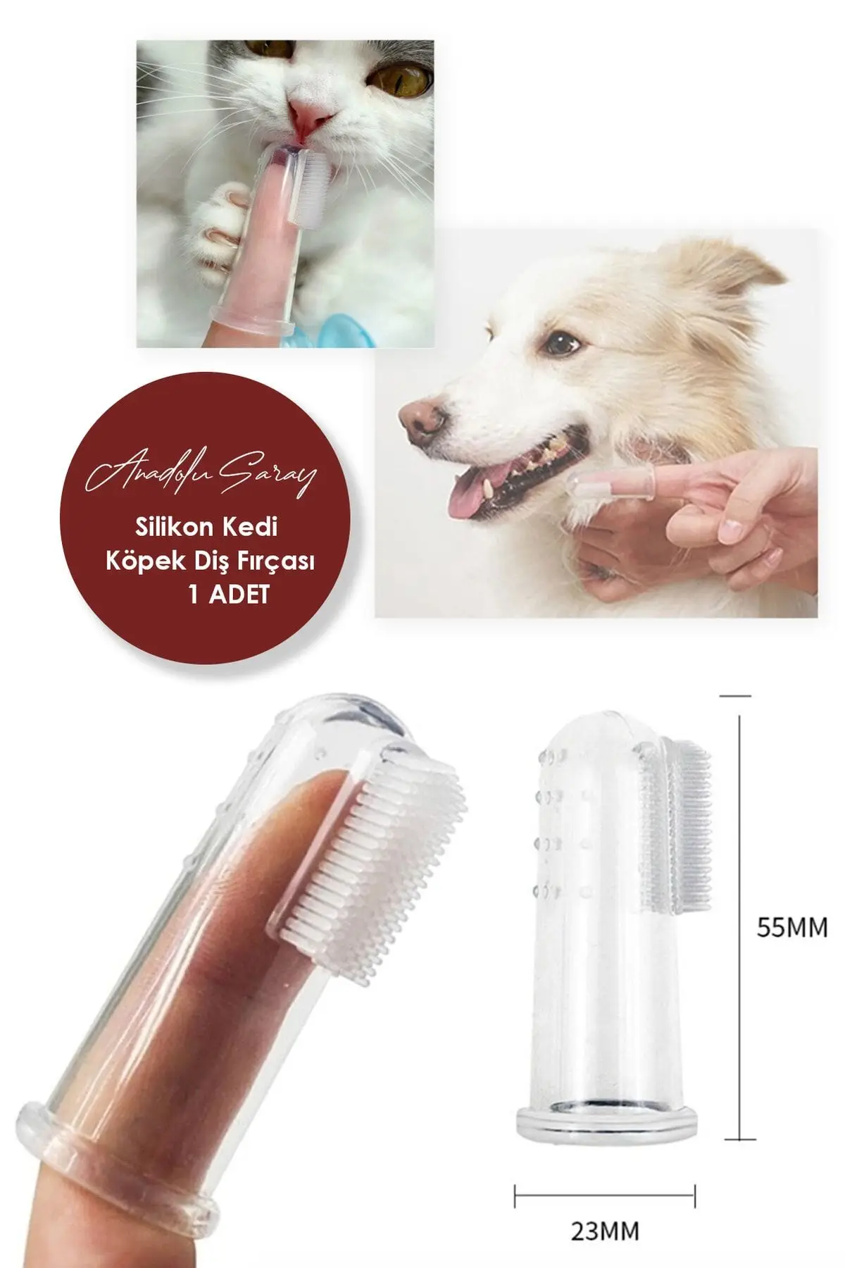 Parmak Silikon Kedi Ve Köpek Diş Fırçası Evcil Hayvan Diş Bakım Fırçası Yumuşak Diş Fırçası - 1 Parmak Silikon Kedi Ve Köpek Diş Fırçası Evcil Hayvan Diş Bakım Fırçası Yumuşak Diş Fırçası - 1