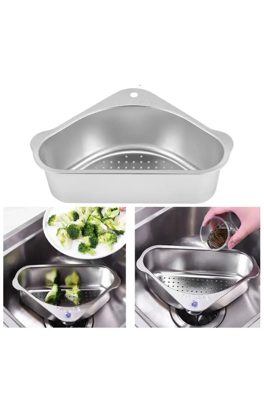 Paslanmaz Çelik Lavabo Köşe Süzgeci Lavabo Organizeri Sebze Meyve Süzgeç Sepeti Lavabo Sepeti Paslanmaz Çelik Lavabo Köşe Süzgeci Lavabo Organizeri Sebze Meyve Süzgeç Sepeti Lavabo Sepeti