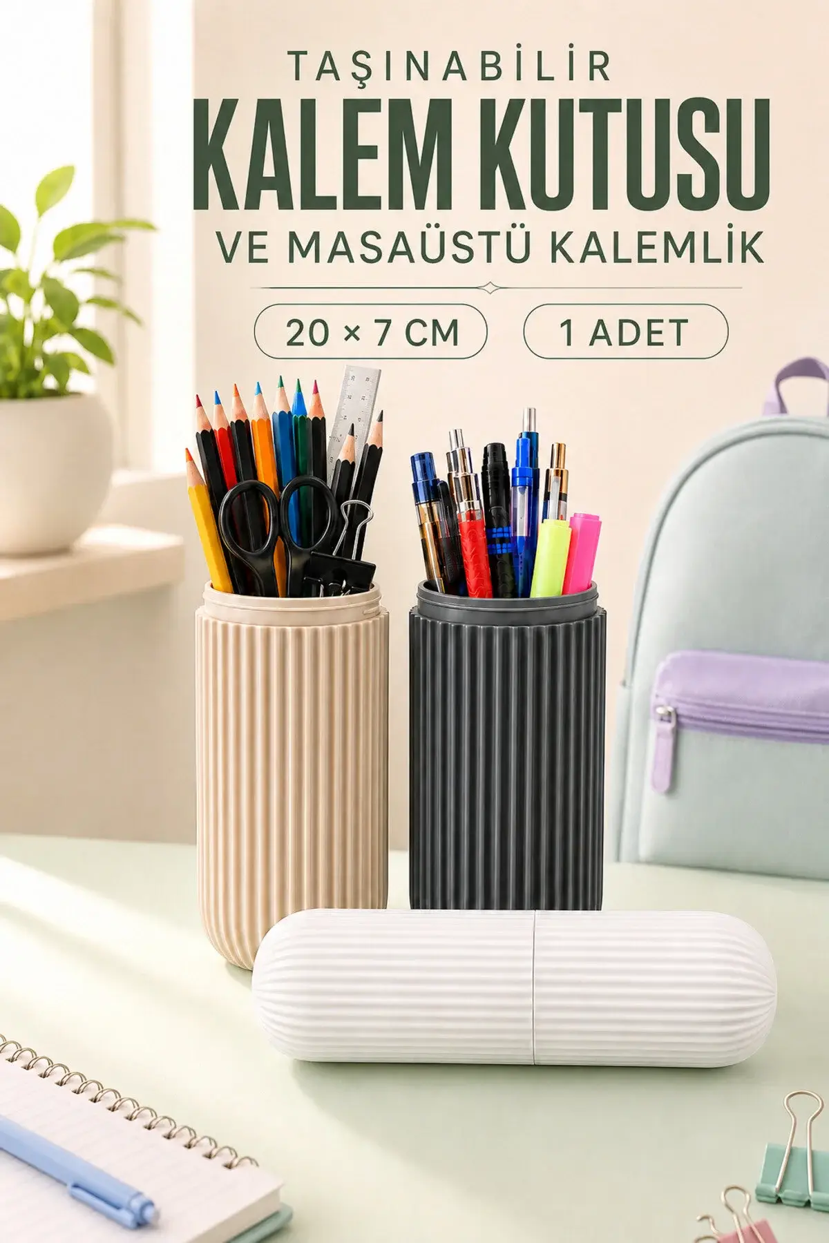 Taşınabilir Kalem Kutusu Kalemlik 20x7 cm 1 Adet