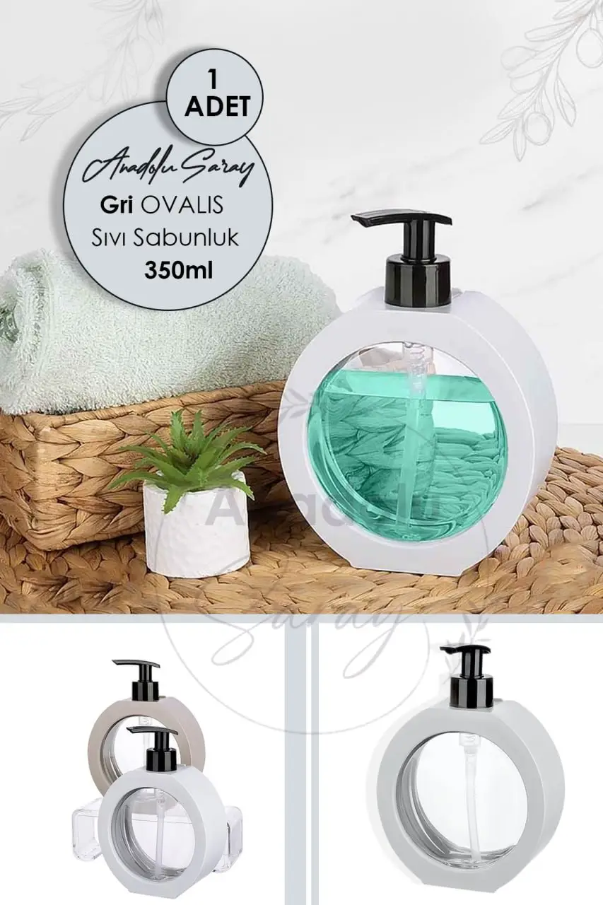 Tezgah Üstü Gri Oval Banyo Mutfak Sıvı Sabunluk Ovalis Banyo Mutfak Bulaşık Lavabo Deterjanlık 350ML Tezgah Üstü Gri Oval Banyo Mutfak Sıvı Sabunluk Ovalis Banyo Mutfak Bulaşık Lavabo Deterjanlık 350ML